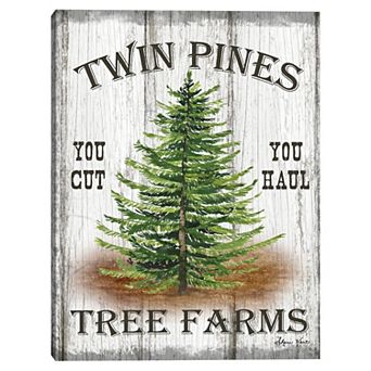 Masterpiece Christmas Valley Twin Pines Canvas Wall Art