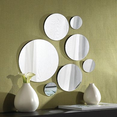 Elements Round Mirror Wall Decor 7-piece Set