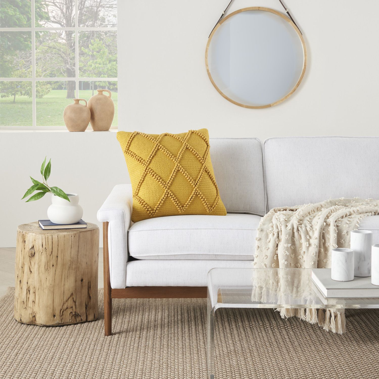 Mina Victory Life Styles Diamond Lattice Throw Pillow - Thumbnail 4