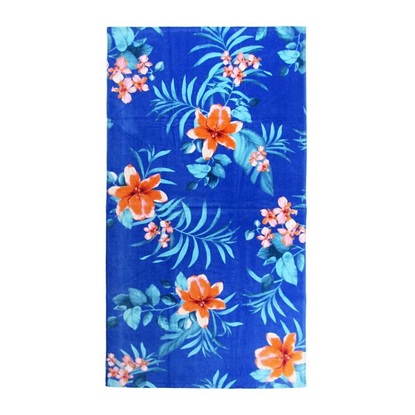 Celebrate Summer Together Hibiscus Floral Beach Towel