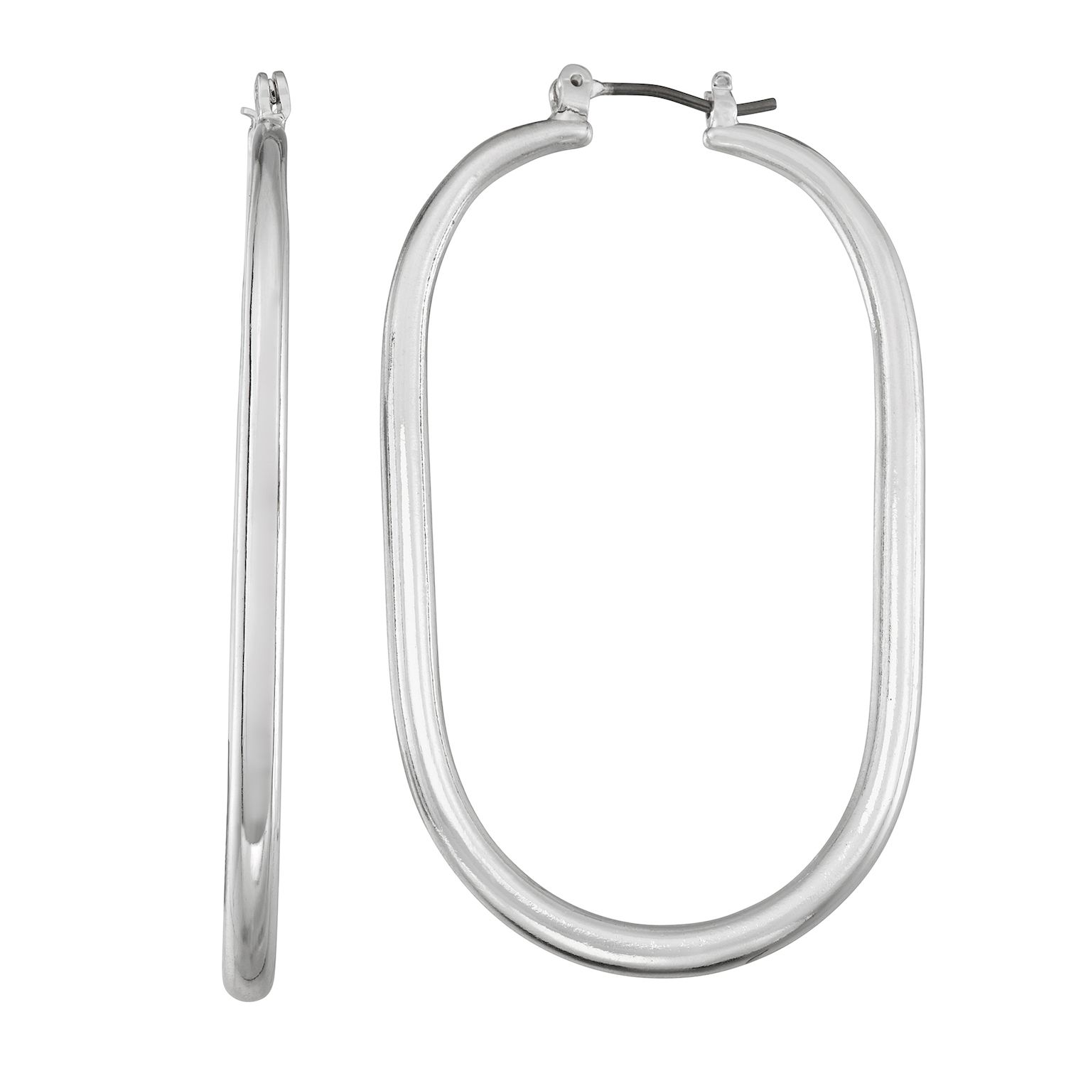 nine west silver hoop earrings
