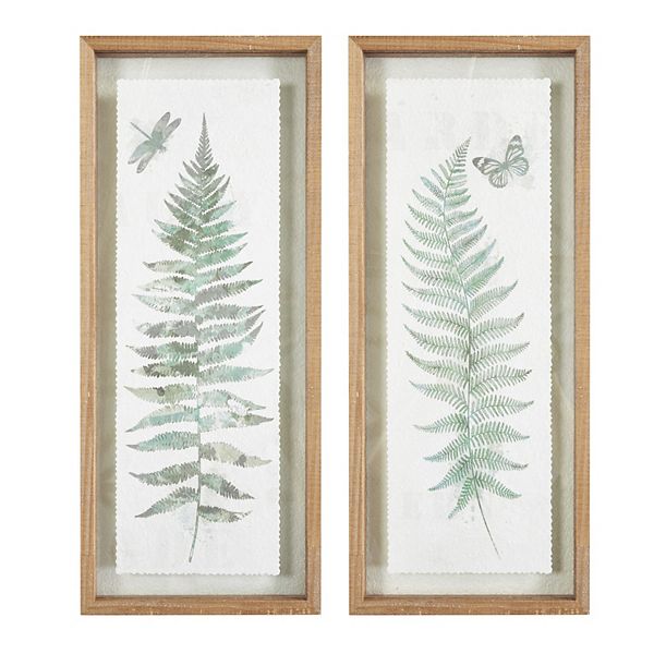 Madison Park Linden Fern Framed Wall Decor 2-piece Set