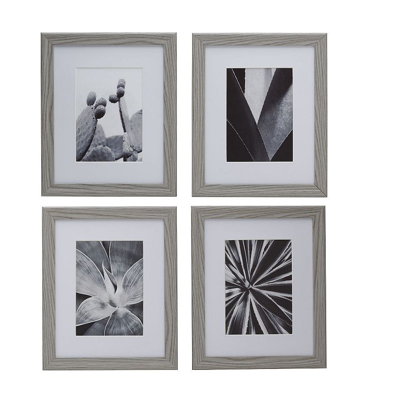 Melannco 5 x 7 Frame 4-piece Set, Grey, 8X10
