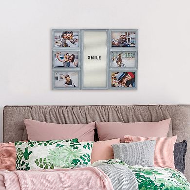 Melannco 6-Opening 4" x 6" Collage Frame & Letterboard Wall Decor