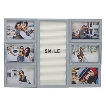 Melannco 6-Opening 4" x 6" Collage Frame & Letterboard Wall Decor