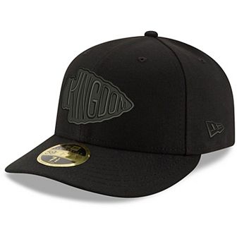 Men's New Era Black Kansas City Chiefs Alternate Logo Low Profile 59FIFTY Fitted Hat