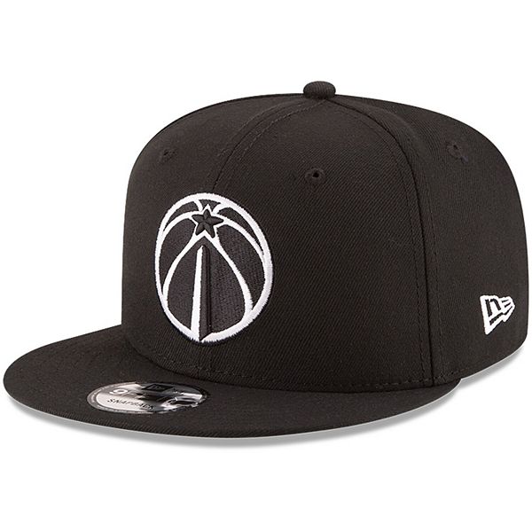 Men's New Era Black Washington Wizards Black & White Logo 9FIFTY ...