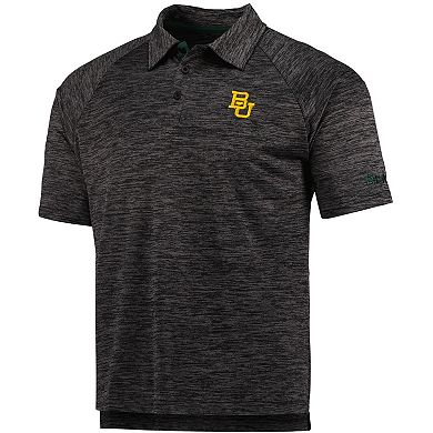 Men's Colosseum Heathered Black Baylor Bears Down Swing Polo