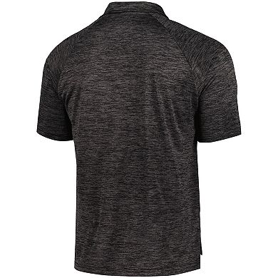 Men's Colosseum Heathered Black Baylor Bears Down Swing Polo