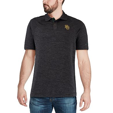 Men's Colosseum Heathered Black Baylor Bears Down Swing Polo