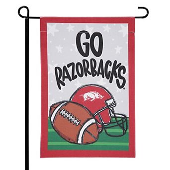 Arkansas Razorbacks 12'' x 18'' Team Helmet & Ball Garden Flag