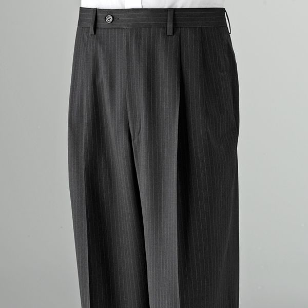Chaps ClassicFit Striped Wool Pleated Suit Pants