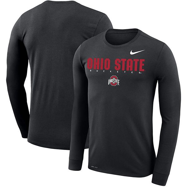 Men's Nike Black Ohio State Buckeyes Facility Legend Performance Long  Sleeve T-Shirt