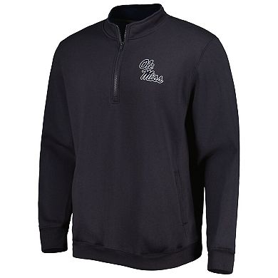 Men's Colosseum Charcoal Ole Miss Rebels Tortugas Logo Quarter-Zip Jacket