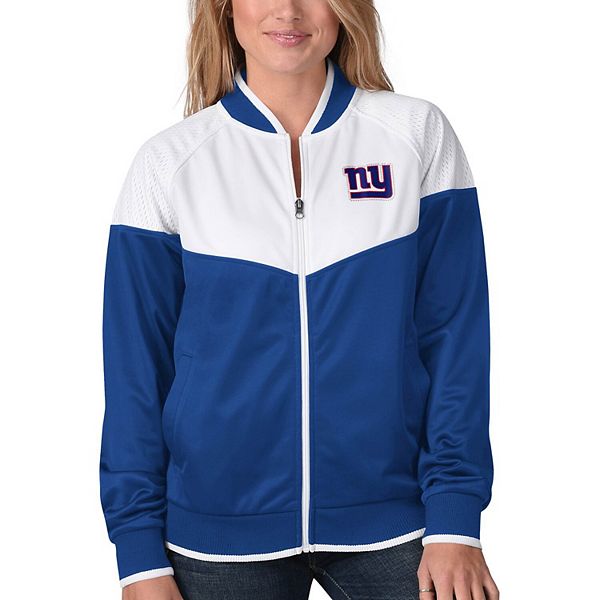 Women's G-III 4Her by Carl Banks Royal New York Giants Showup Fashion Dolman Full-Zip Track Jacket Size: Extra Large