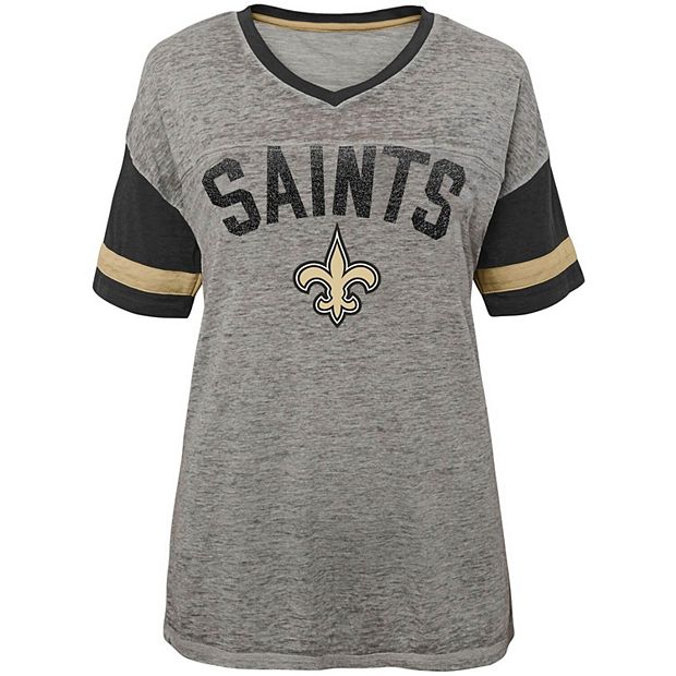 New Orleans Saints Women's T-shirt Dress V-Neck Skirt Short Sleeve Sundress  Gift