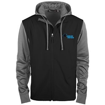 Men's Dunbrooke Black/Gray Carolina Panthers Alpha Full-Zip Jacket