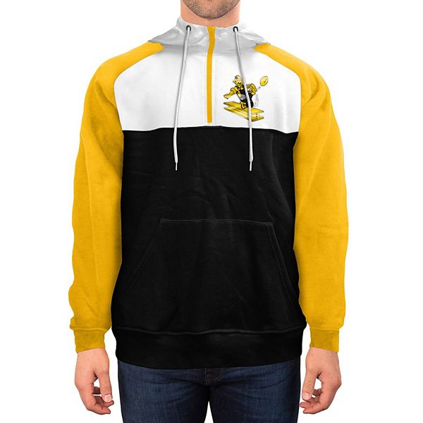 Pittsburgh Steelers Tommy Hilfiger Quarter-Zip Pullover Hoodie - Black