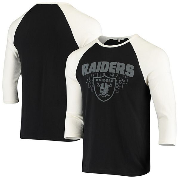 Majestic Oakland Raiders T-Shirt With 3/4 Sleeves in Black for Men