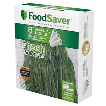 FoodSaver 8 in Vacuum-Seal Rolls 3 pk