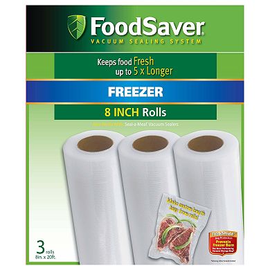 FoodSaver 8-in. Heat-Seal Rolls - 3-pk.