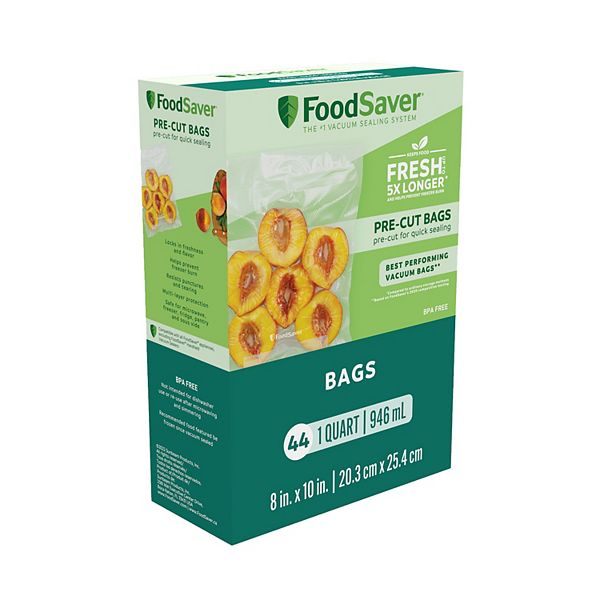 Tilia Foodsaver Vacuum Sealer Quart Size Bags, 44pk