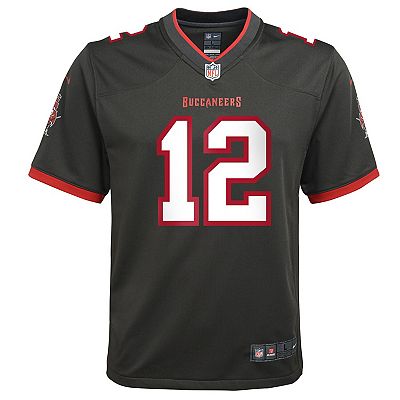 Youth Nike Tom Brady Pewter Tampa Bay Buccaneers Alternate Game Jersey