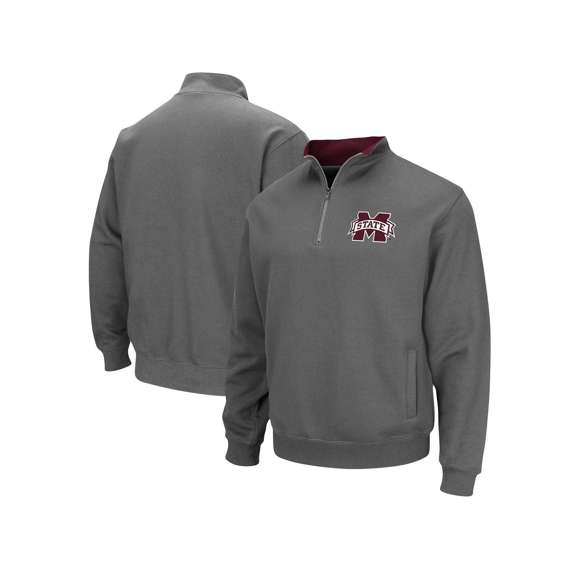Mens Colosseum Charcoal Mississippi State Bulldogs Tortugas Logo Quarter-Z
