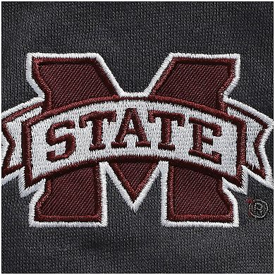 Men's Colosseum Charcoal Mississippi State Bulldogs Tortugas Logo Quarter-Zip Jacket