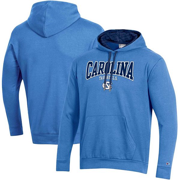 Men's Champion Carolina Blue North Carolina Tar Heels Arch Over Logo  Applique Pullover Hoodie