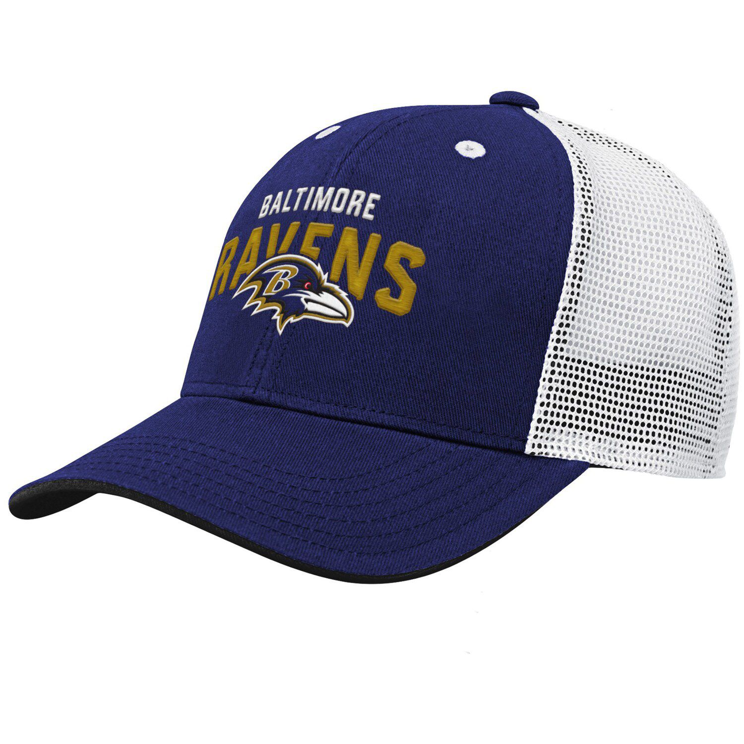 Men's New Era White Baltimore Ravens Omaha Low Profile 59FIFTY