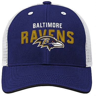 Youth Purple Baltimore Ravens Core Lockup Snapback Hat