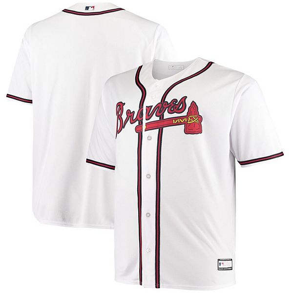 Men's White Atlanta Braves Big & Tall Replica Team Jersey