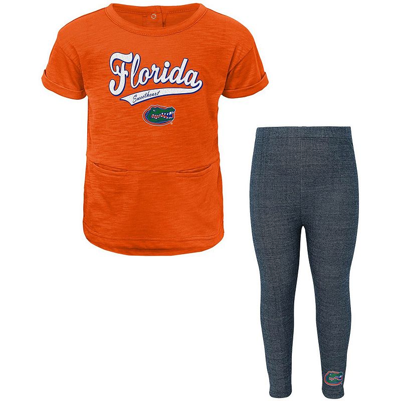 Girls Preschool Orange Florida Gators Stadium T-Shirt & Leggings Set, Girl