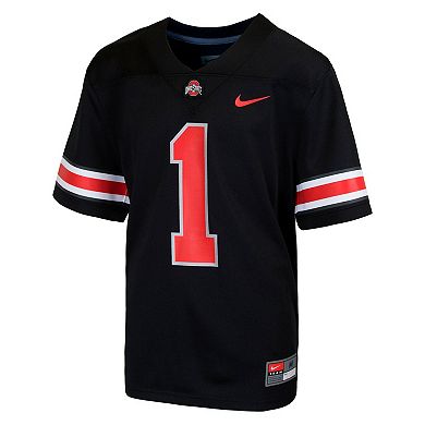 Youth Nike #1 Black Ohio State Buckeyes Team Replica Football Jersey
