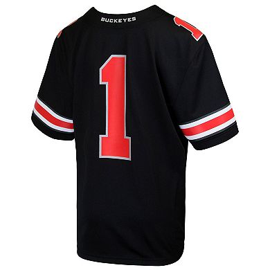 Youth Nike #1 Black Ohio State Buckeyes Team Replica Football Jersey