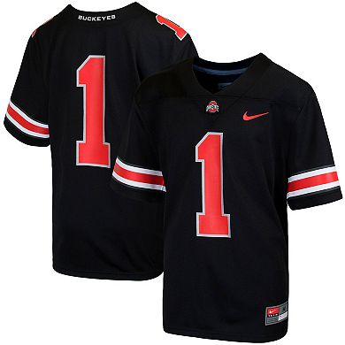 Youth Nike #1 Black Ohio State Buckeyes Team Replica Football Jersey