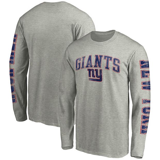 Men's Fanatics Branded Heathered Gray New York Giants Hometown Long Sleeve  T-Shirt