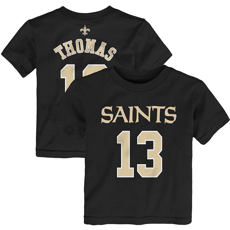 Toddler Michael Thomas Black New Orleans Saints Mainliner Player Name & Num