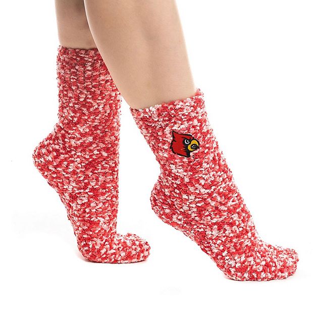 Women's ZooZatz Louisville Cardinals Marled Fuzzy Socks