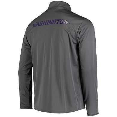 Men's adidas Gray Washington Huskies Strategy Quarter-Zip Jacket