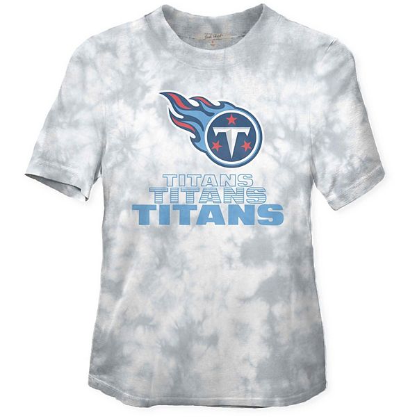 Women's Junk Food Navy Tennessee Titans Team Spirit Tie-Dye T-Shirt