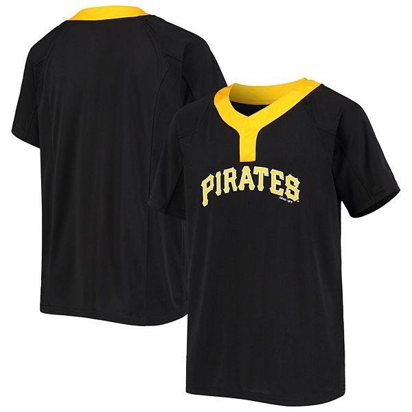 Youth Pittsburgh Pirates Black Keep Swing Jersey T-Shirt