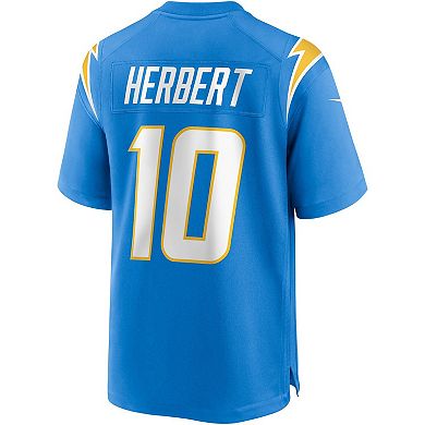 Men's Nike Justin Herbert Powder Blue Los Angeles Chargers 2020 NFL Draft First Round Pick Game Jersey
