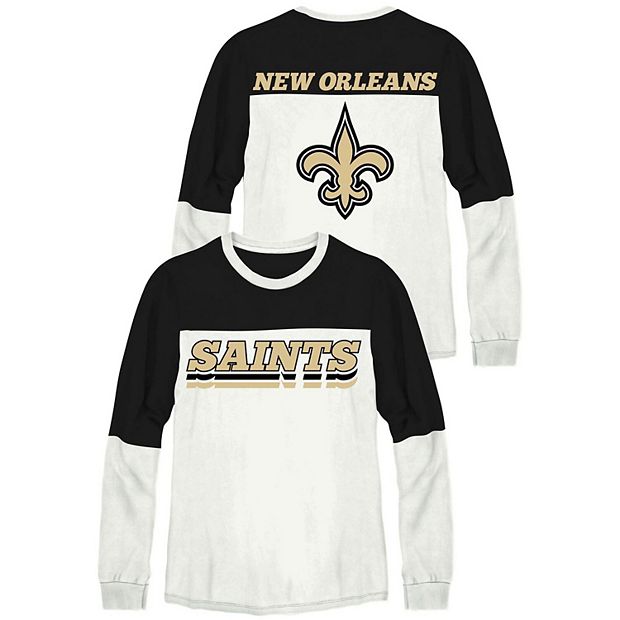 Nike Women's Fashion (NFL New Orleans Saints) 3/4-Sleeve T-Shirt in Black, Size: Small | NKNW093N7W-06O