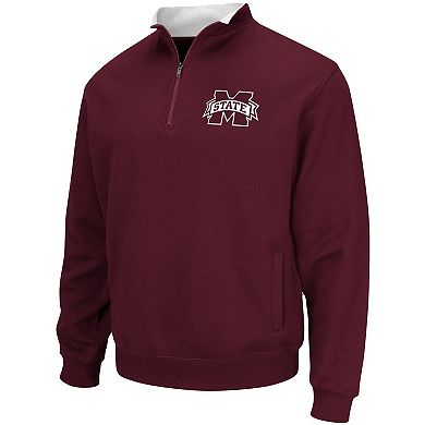 Men's Colosseum Maroon Mississippi State Bulldogs Tortugas Logo Quarter-Zip Jacket