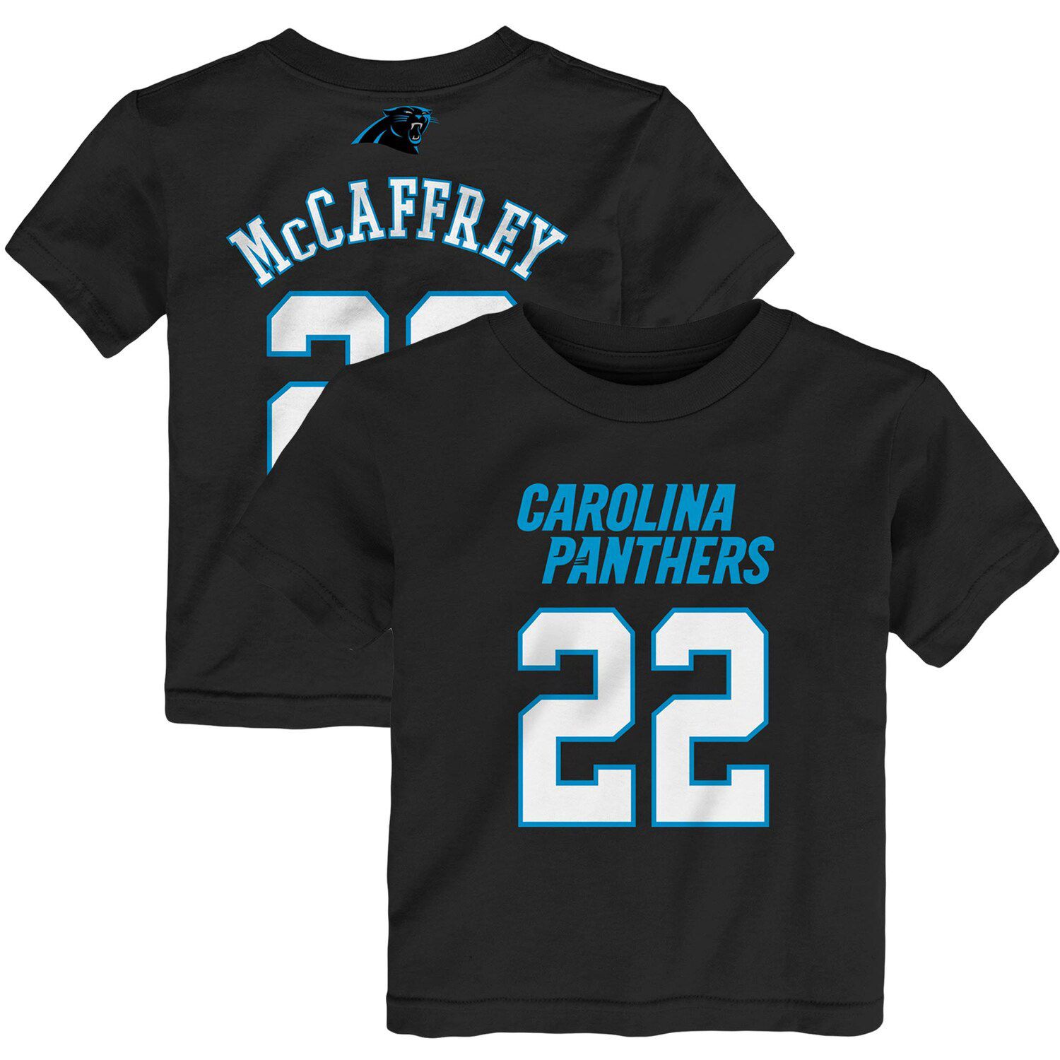 Men's Nike Christian McCaffrey Black Carolina Panthers Name & Number T-Shirt