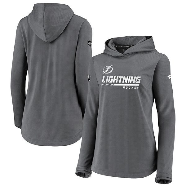 Women's Fanatics Branded Gray Tampa Bay Lightning Authentic Pro Pullover Hoodie