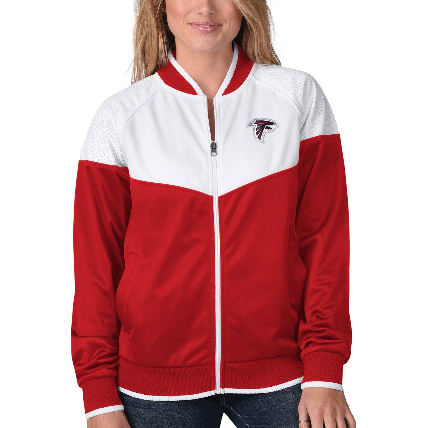 Women's Atlanta Falcons '47 Oatmeal Harper Pullover Hoodie