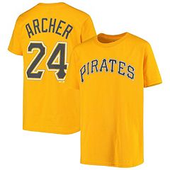 Pittsburgh Pirates Stitches Cooperstown Collection V-Neck Team Color Jersey  - Gold/Black